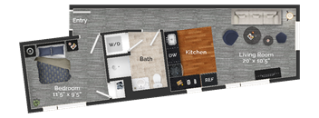 301,401,501,601 -1 BED - 1 BATH