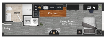 302,402,502,602 STUDIO - 1 BATH