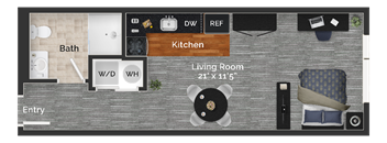 303,403,503,603 STUDIO - 1 BATH