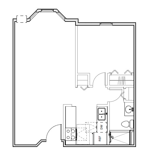 Unit B - 1 Bedroom