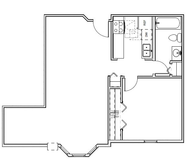 Unit D - 1 Bedroom