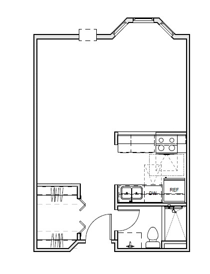 Unit A - Studio Apartment