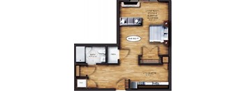 Studio, 1 Bathroom