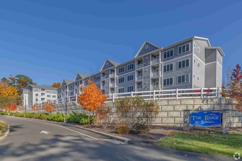 The Ridge at Sammill is a large apartment complex with a well-maintained exterior.