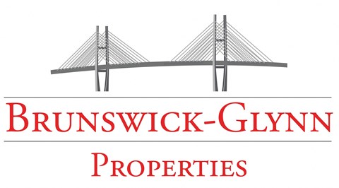 A bridge is depicted above the company name Brunswick-Glynn Properties.
