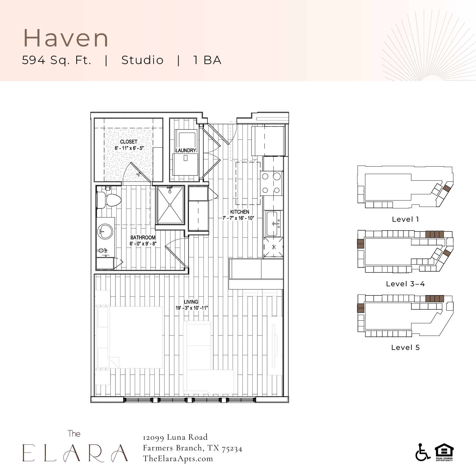 Haven Unit Plan at The Elara in Farmers Branch, Texas