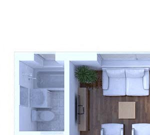 1 Bedroom Floor Plan A1