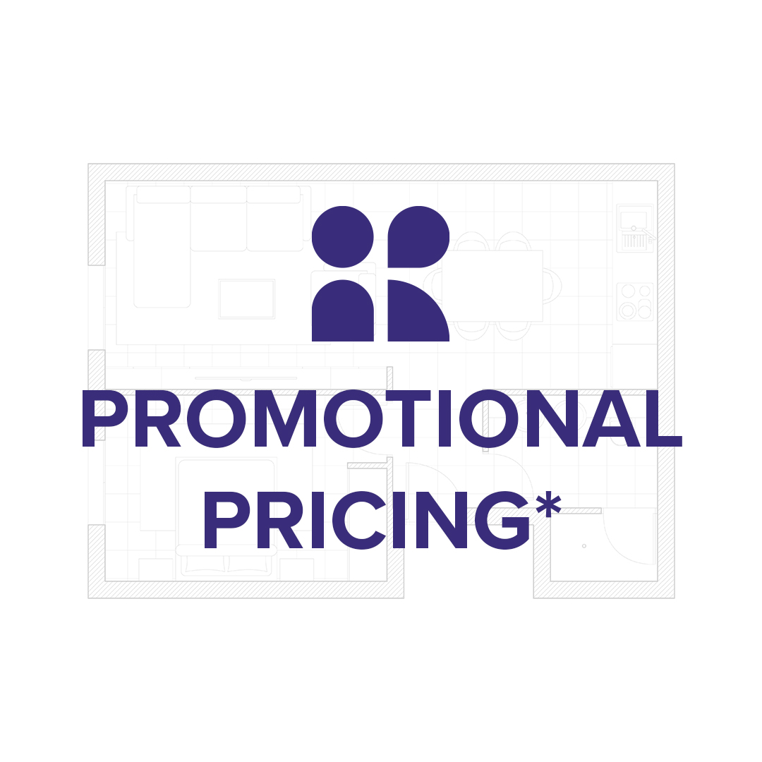 2 Bed Promotional Price for First 8 Months*