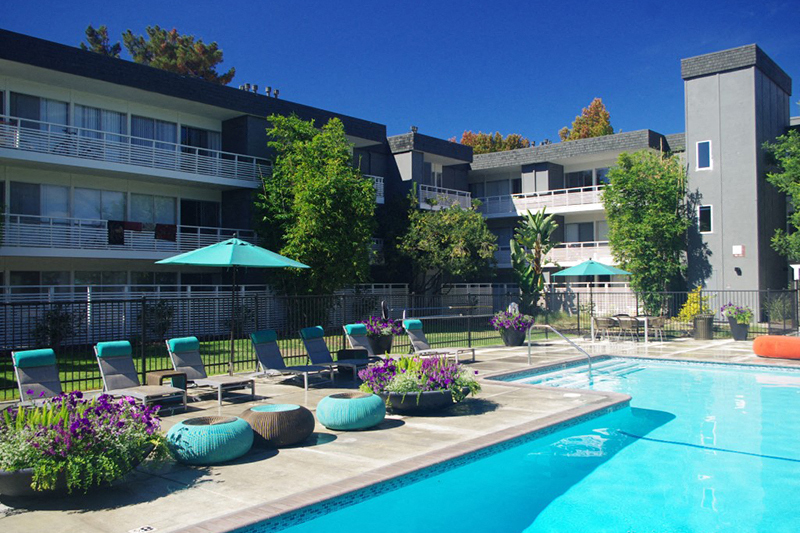Pool with lounge chairs