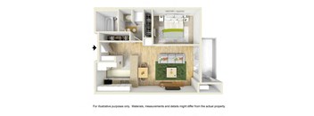 One bedroom floor plan 