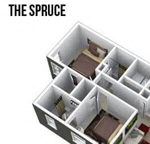 2 bedroom 2 bath apartment floor plan