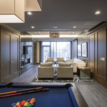 Billiards room and library