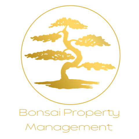 A logo with a tree and the words "Bonsai Property Management".