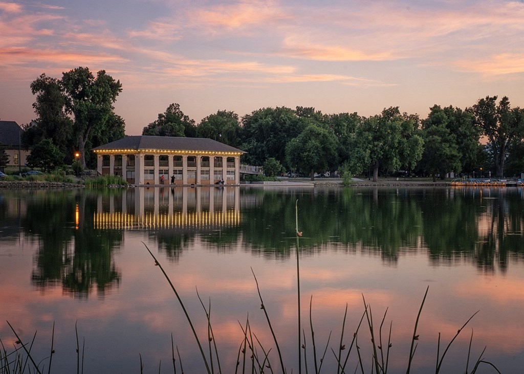 A view from a balcony overlooking a residential area.