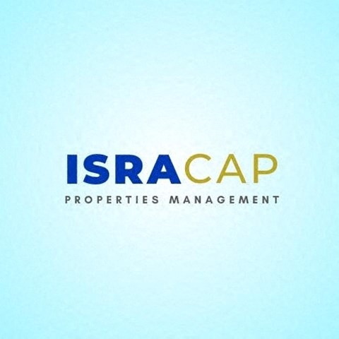 The image is a logo of ISRACAP Properties Management.