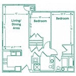 2 Bedroom, 2 Bath