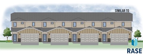 A drawing of a building with the word "RASE" on the bottom right corner.