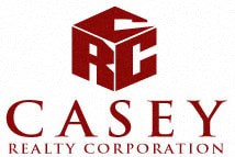 A logo for a realty corporation with a red cube and the letters "RC" on it.