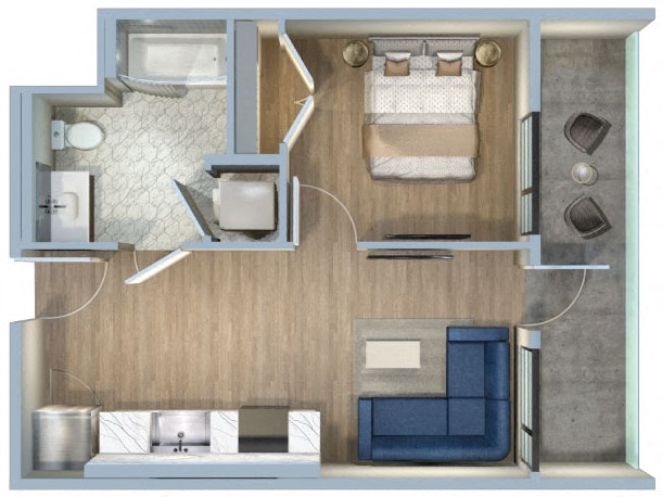 1 Bed/1 Bath-1J/1K/1L