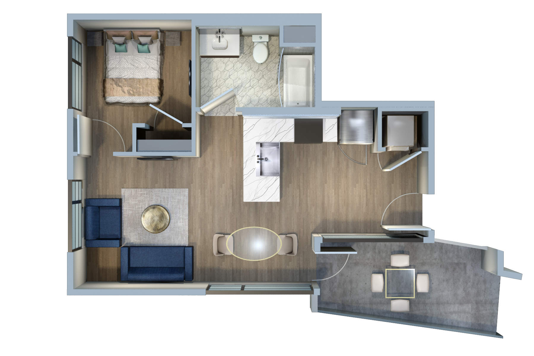 1 Bed/1 Bath-1R