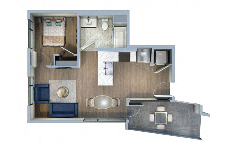 1 Bed/1 Bath-1S