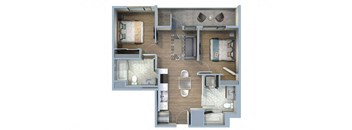 2 Bed/2 Bath-2A/2B