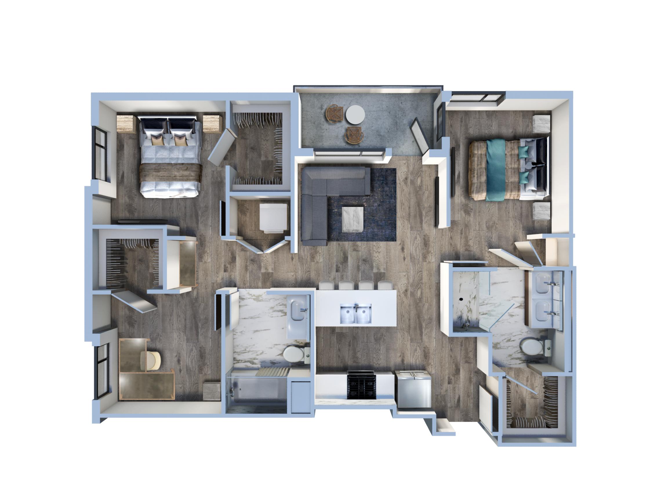 2 Bed/2 Bath-C3