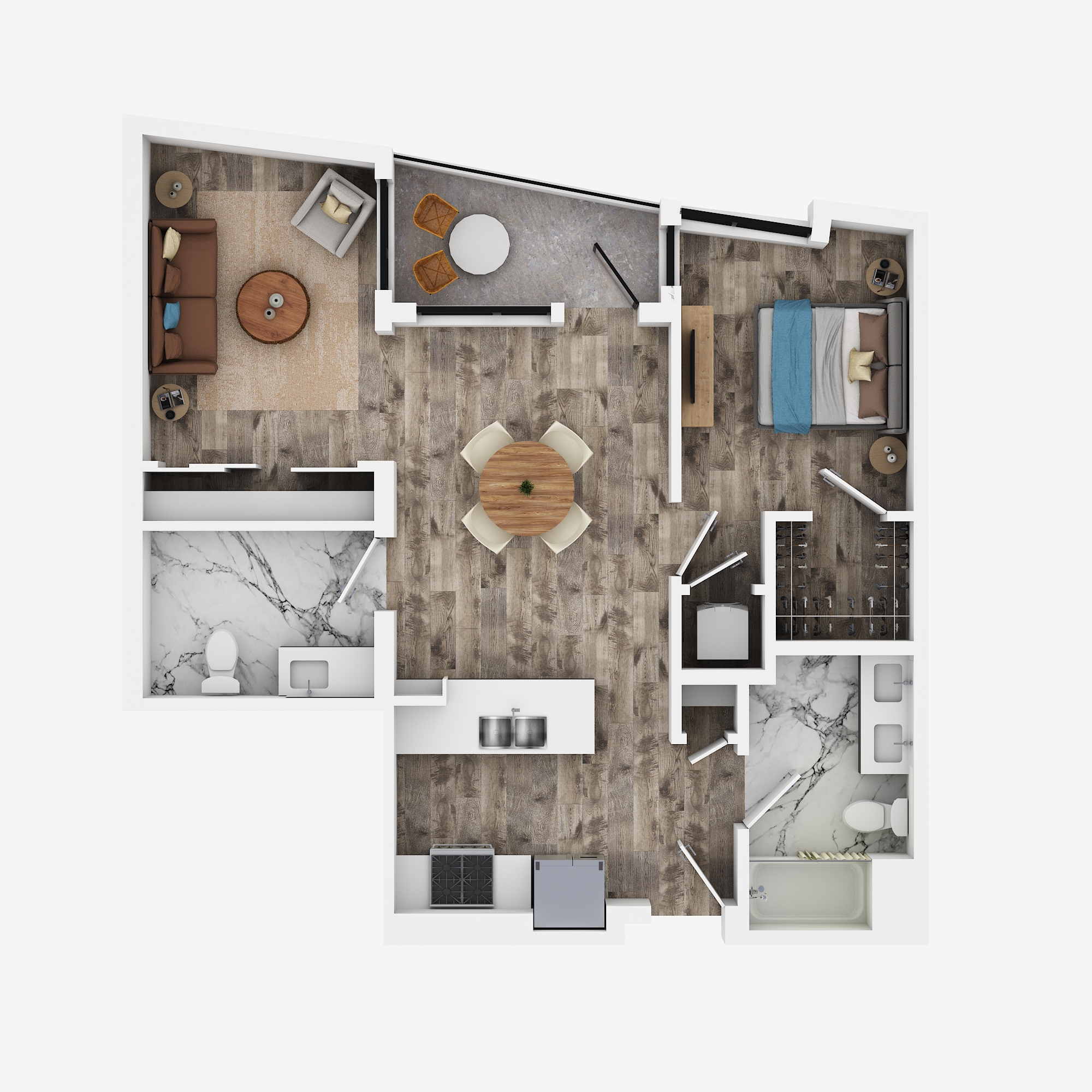 1Bed/1.5Bath-C9_2