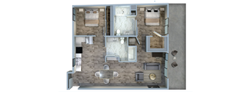 2Bed/2Bath-2C