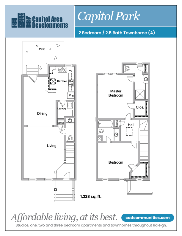 2 Bedroom 2.5 Bathroom