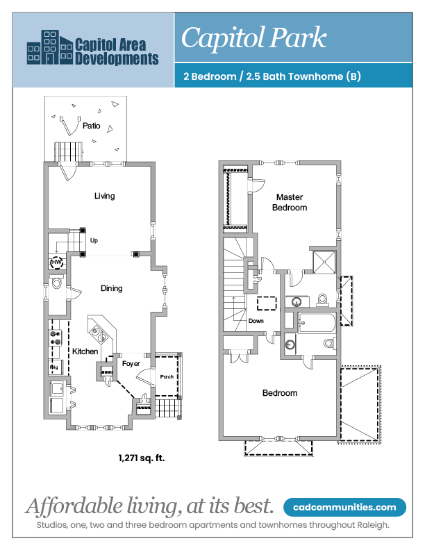 2 Bedroom 2.5 Bathroom
