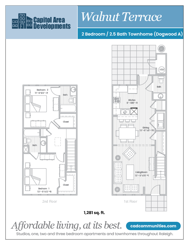 2 Bedroom 2.5 Bathroom