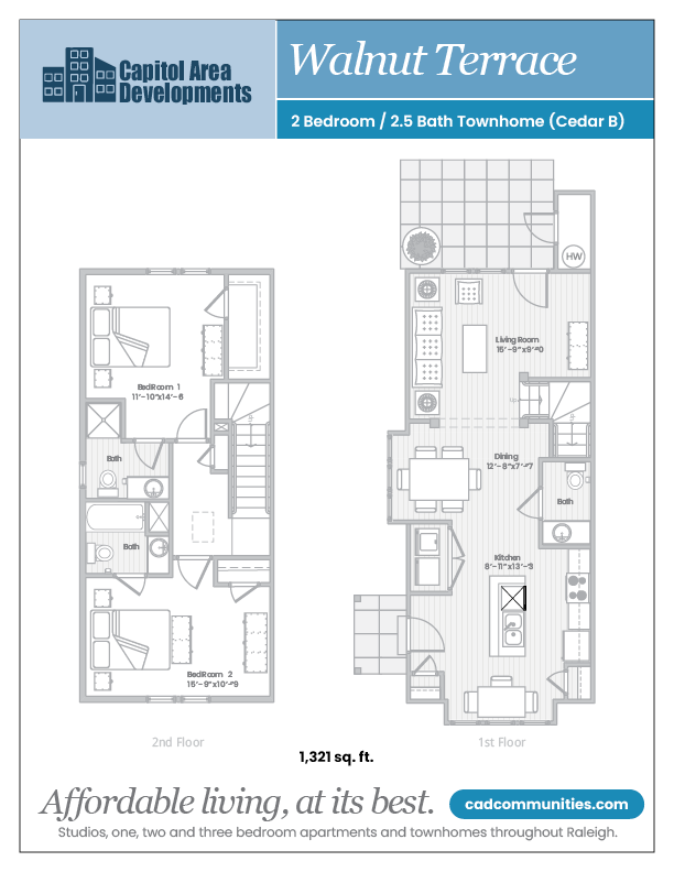 2 Bedroom 2.5 Bathroom