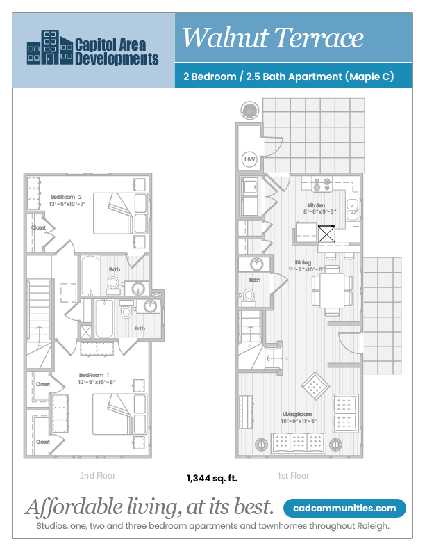 2 Bedroom 2.5 Bathroom