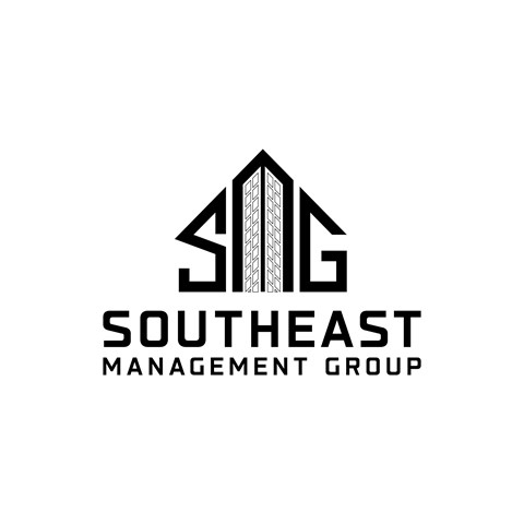 A black and white image of a building with the words "Southeast Management Group" written below it.