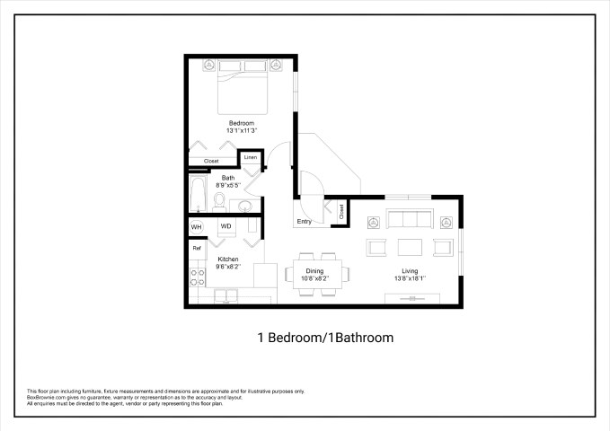 1 Bedroom - 1 Bath