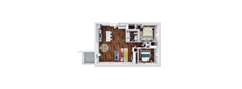 2 Bedrooms, 1 Bathroom