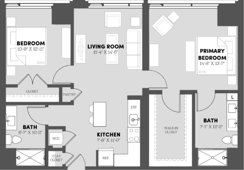 2 Bed/2 Bath-B6