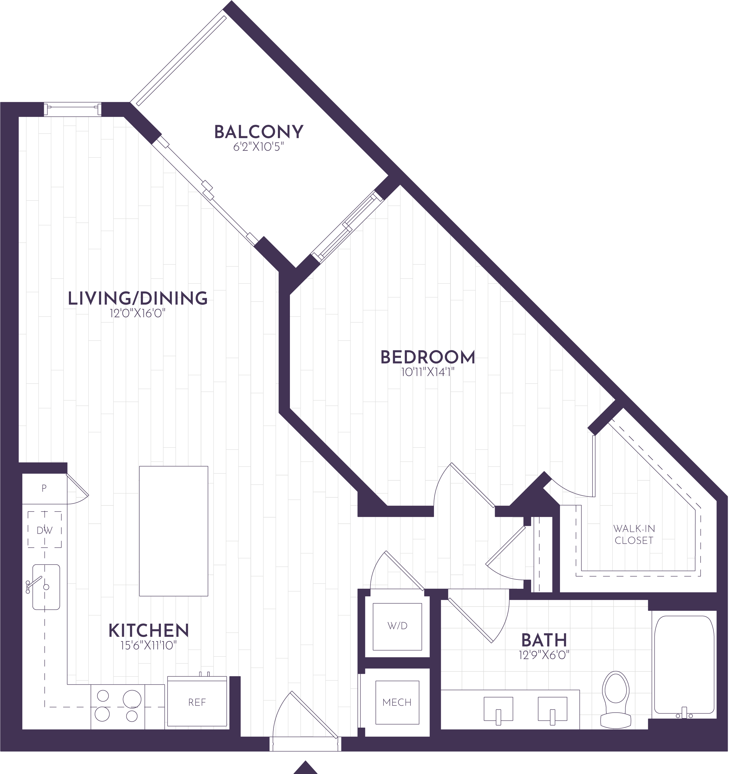 1 Bed/1 Bath-A2