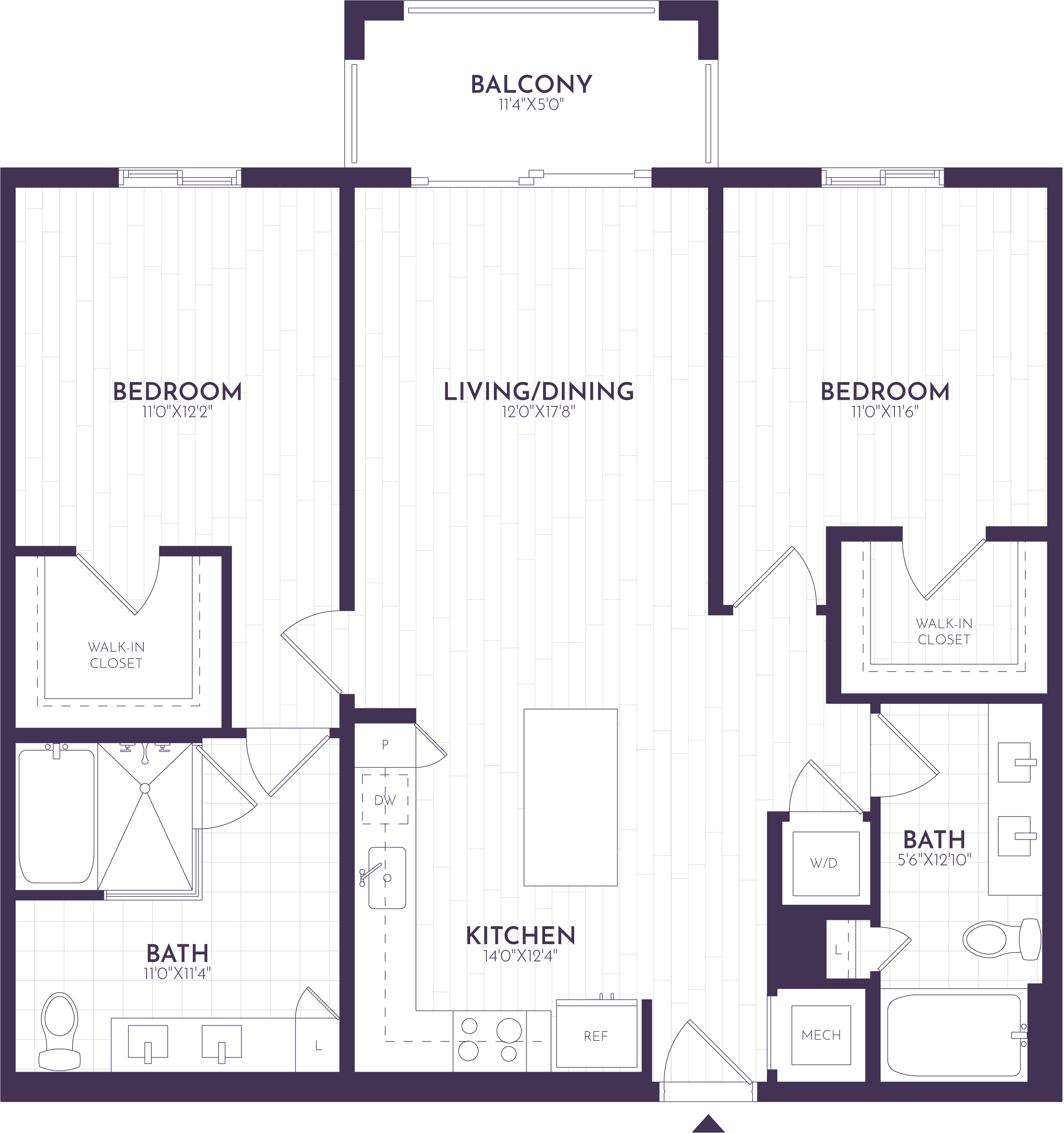 2 Bed/2 Bath-B1