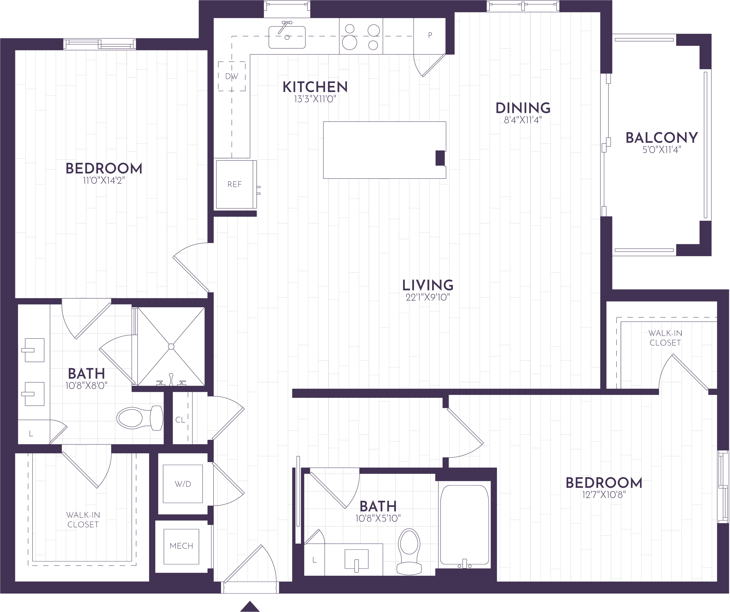 2 Bed/2 Bath-B2