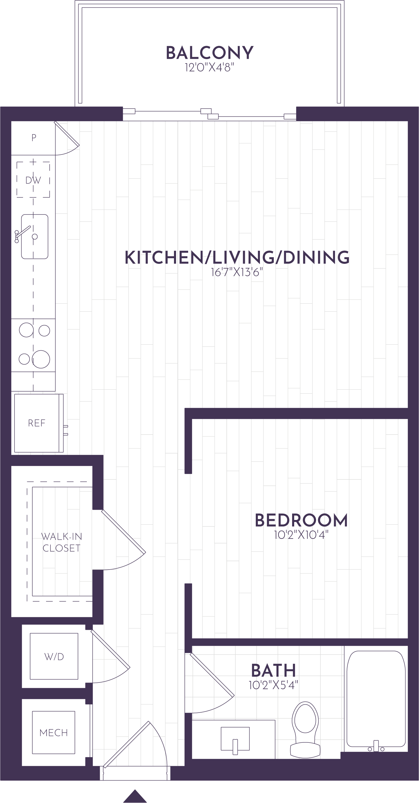 Jr. 1 Bed/1 Bath-ST