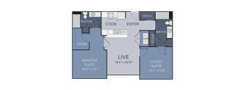 2 BR 2 BA 939