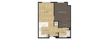 1 Bed, 1 Bath D