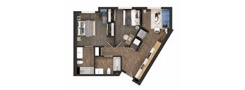 2 bed, 2 bath D2