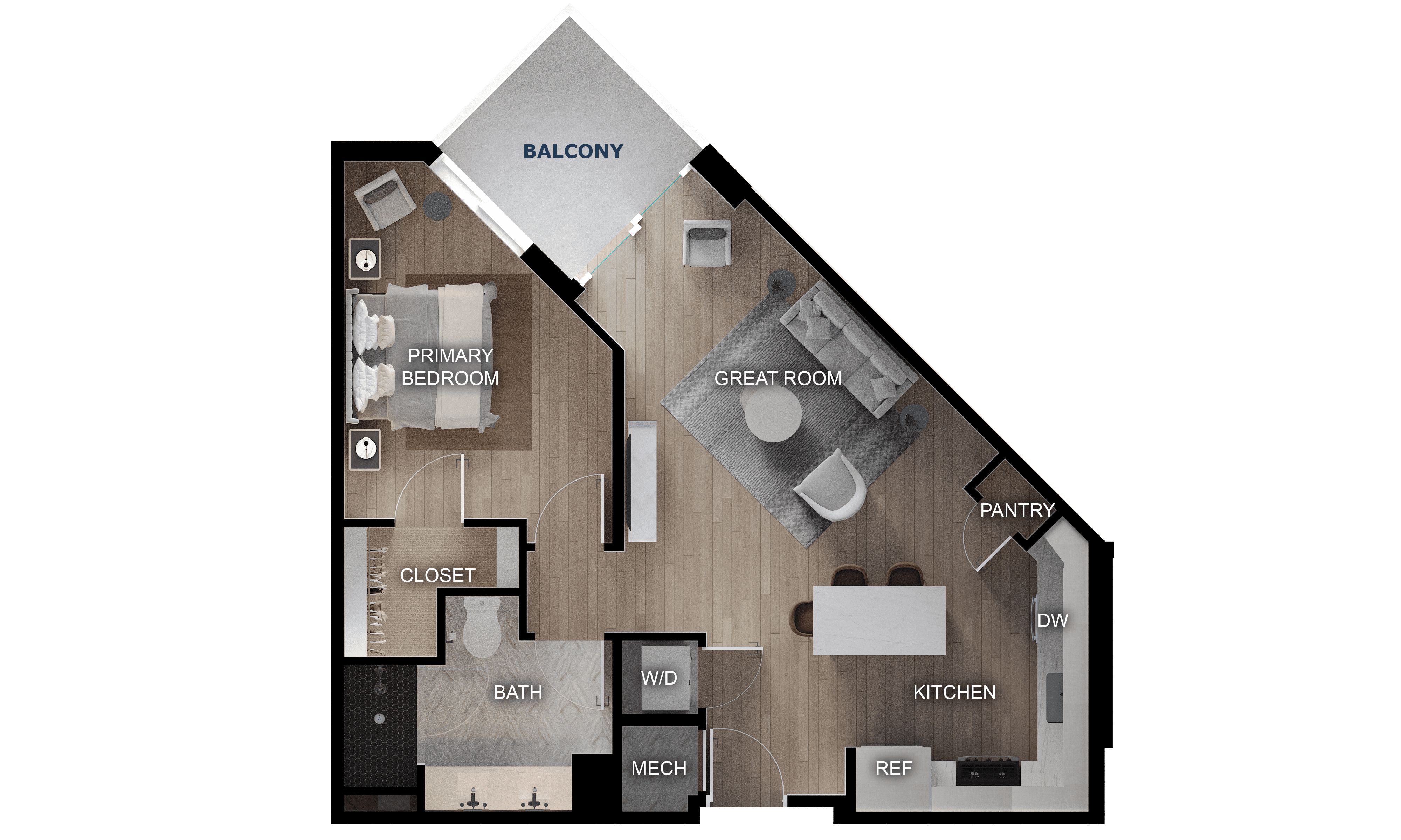 1 Bed/1 Bath-A2