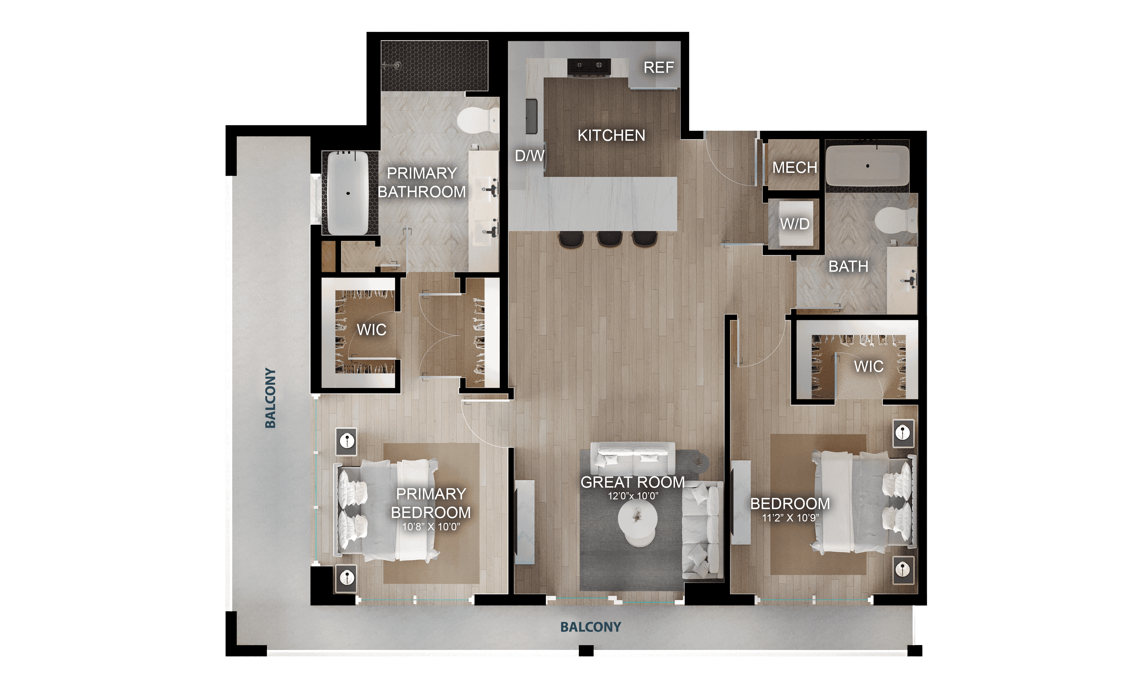 2 Bed/2 Bath-C2