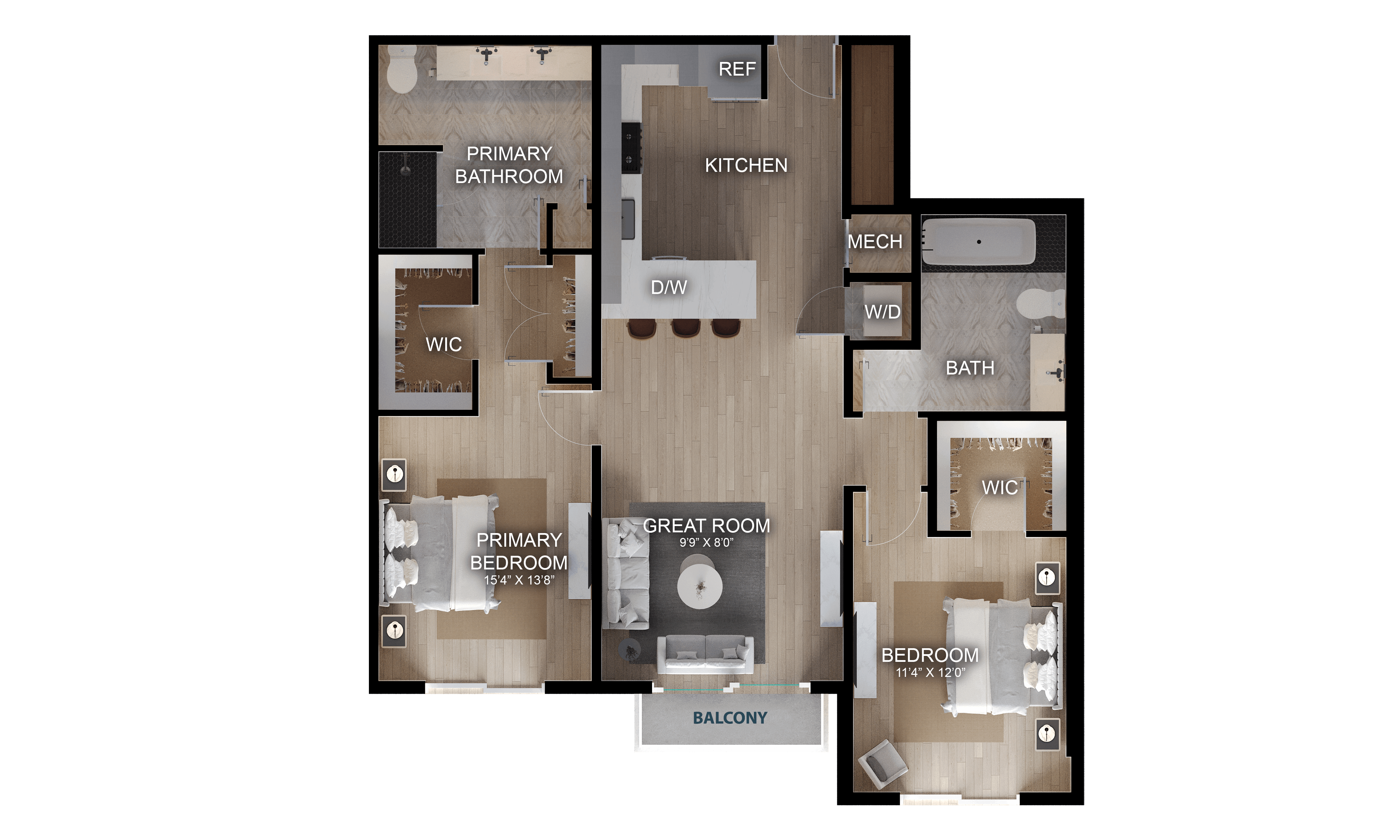 2 Bed/2 Bath-C3