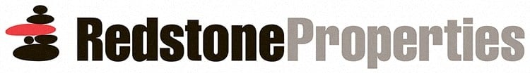 The image is a logo for Redstone Properties.