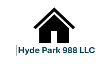 A logo with a house shape and the text "Hyde Park 988 LLC" below it.